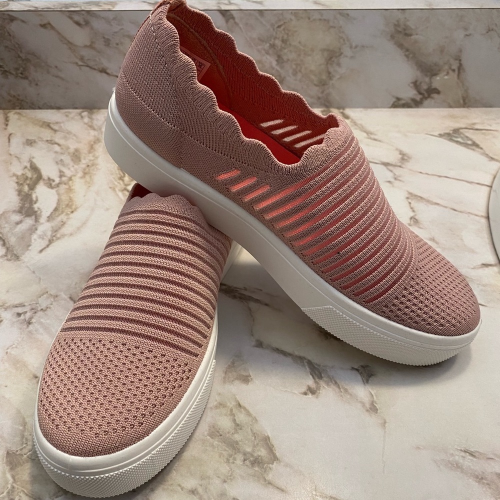 Skechers Washable Knit Slip-On Shoes-Poppy Breezy Street